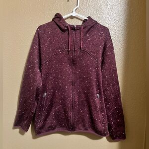 Women's Maroon Zip-Up Hoodie